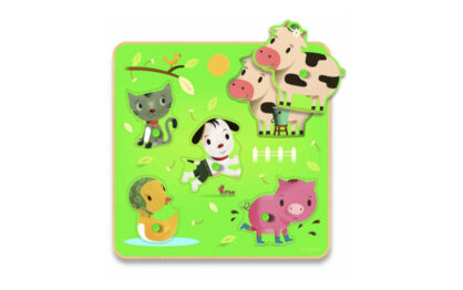 Drewniane puzzle farma