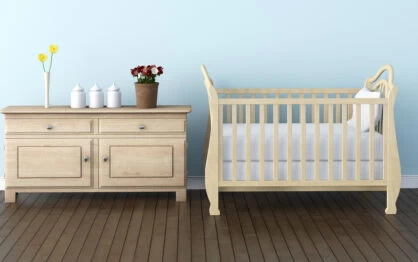 Kącik dla noworodka w sypialni rodziców